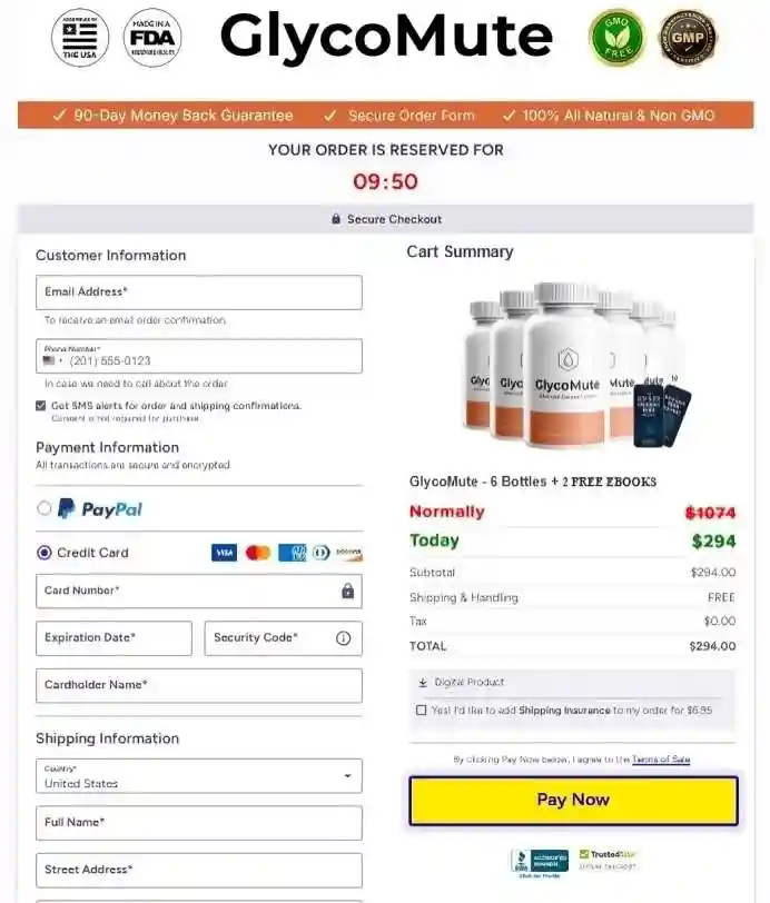 GlycoMute Order Page